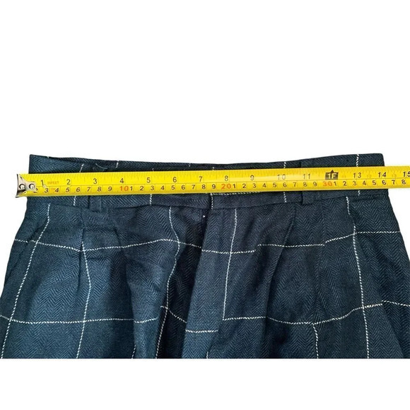 Mikabe Linen Blend Plaid‎ Pants Size 8 - Picture 4 of 6